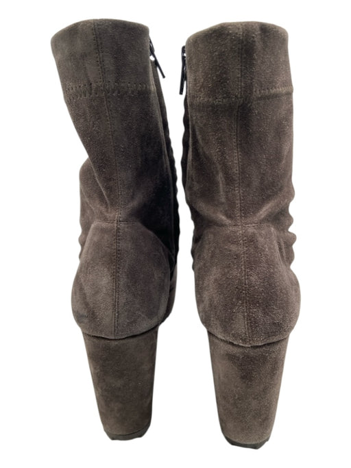Pedro Garcia Shoe Size 41 Gray Suede Platform Side Zip Booties Gray / 41