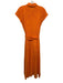 Robert Graham Size 6 Orange Cotton Short Sleeve Eyelet Button Up & Collar Dress Orange / 6
