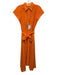 Robert Graham Size 6 Orange Cotton Short Sleeve Eyelet Button Up & Collar Dress Orange / 6
