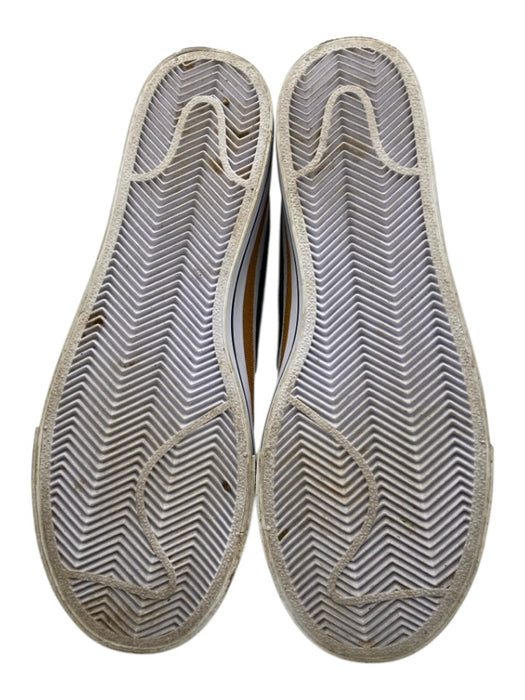 Nike Shoe Size 8 White, Black & Tan Leather Round Toe Trim Lace Up Sneakers White, Black & Tan / 8