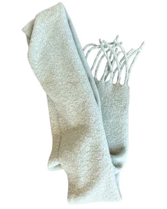 Vince Blue Baby Alpaca Fringe scarf Blue