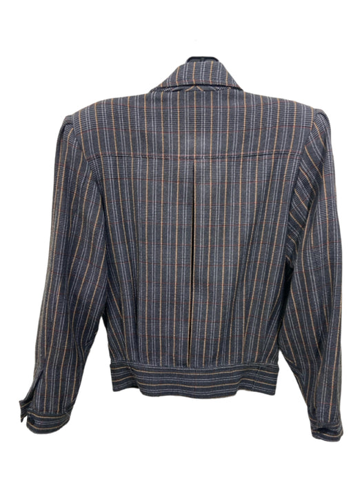 Rinzi Size 3 Gray, Red, Yellow Polyester Long Sleeve Plaid Blazer Jacket Gray, Red, Yellow / 3