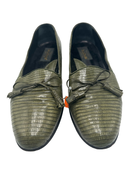 De La Rentis Shoe Size 9.5 Green Snakeskin loafer Men's Shoes 9.5
