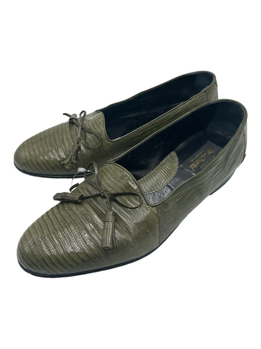 De La Rentis Shoe Size 9.5 Green Snakeskin loafer Men's Shoes 9.5