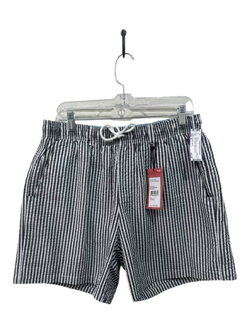 Southern Marsh NWT Size M Blue & White Cotton Blend Striped Swim Trunks Shorts M