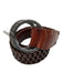 Jenny and the Boys Brown & Gunmetal Leather Woven Wide Folding Clasp Belts Brown & Gunmetal / M