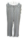 NYDJ Size 12 Blue & White Linen Blend Striped High Rise Wide Leg Pants Blue & White / 12