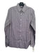 Theory Size L Purple & White Cotton Grid Button Down Men's Long Sleeve Shirt L