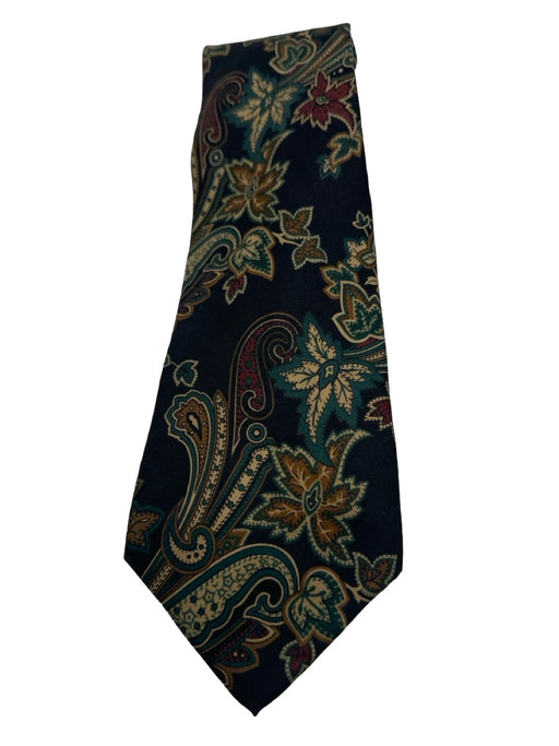 Dior Navy & Brown Silk Floral Men's Ties