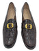 Salvatore Ferragamo Shoe Size 7 Brown Reptile Embossed Gold Buckle Loafers Brown / 7