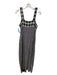 PG Collections Size S Black & Beige Sleeveless Plaid Window Pane Midi Dress Black & Beige / S