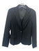 Theory Size 2 Black Wool Blend One Button Flap Pockets Blazer Jacket Black / 2