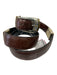 Brighton Brown, Black, Silver Leather & Metal Reversible Segmented Belts Brown, Black, Silver / M