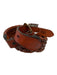 Nocona Belt Co. Reddish Brown Leather Braided Waist Belt Gold Hardware Belts Reddish Brown / XS/S