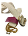 Mimi Di Niscemi Cream & Gold Leather & Metal Swan Waist Belt Belts Cream & Gold / Small