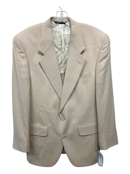 Burberry Beige Wool Blend Solid 2 Button Men's Blazer Est 40