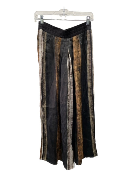 Blank London Size PS Black, Brown & Tan Viscose Elastic Waist Wide Leg Pants Black, Brown & Tan / PS