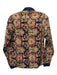 Givenchy Size L navy blue & multi Cotton Button Up Brocade Print Long Sleeve Top navy blue & multi / L