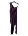 Ramy Brook Size L Dark Purple Silk Elastic Waist One Shoulder Slim Jumpsuit Dark Purple / L