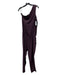 Ramy Brook Size L Dark Purple Silk Elastic Waist One Shoulder Slim Jumpsuit Dark Purple / L