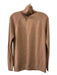 Liny Xin Size L Light Bronze Merino Wool Ribbed Trim Turtleneck Raglan Sweater Light Bronze / L