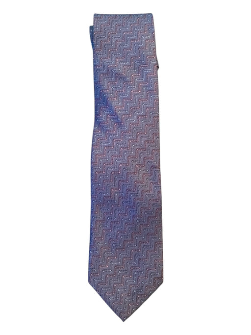 Hermes Gray & Multi-Color Silk Abstract Men's Ties