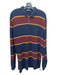 Polo Size XL Navy & Red Cotton Striped Polo Men's Long Sleeve Shirt XL