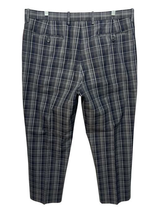 Etro Size 56 Navy Cotton Plaid Khakis Men's Pants Navy / 56