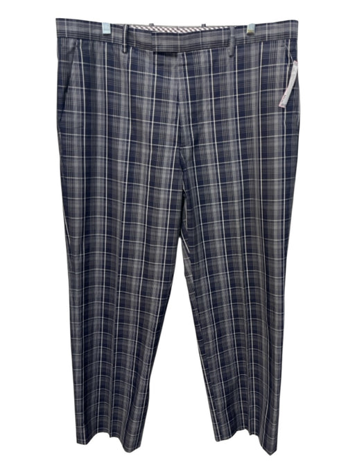 Etro Size 56 Navy Cotton Plaid Khakis Men's Pants Navy / 56