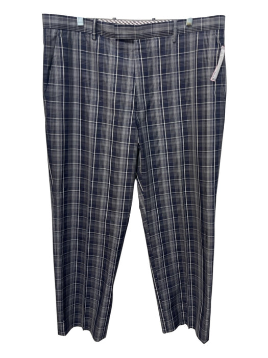 Etro Size 56 Navy Cotton Plaid Khakis Men's Pants Navy / 56
