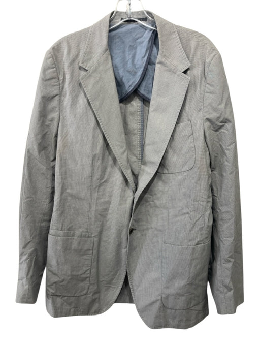 Paul Smith Gray & Black Cotton Plaid 2 Button Men's Blazer Gray & Black / 40