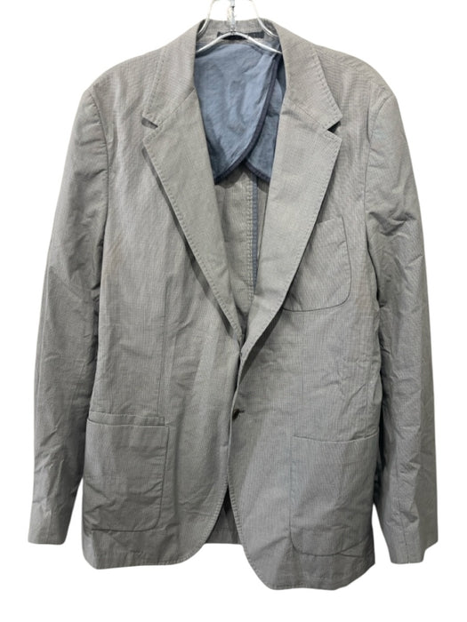 Paul Smith Gray & Black Cotton Plaid 2 Button Men's Blazer Gray & Black / 40