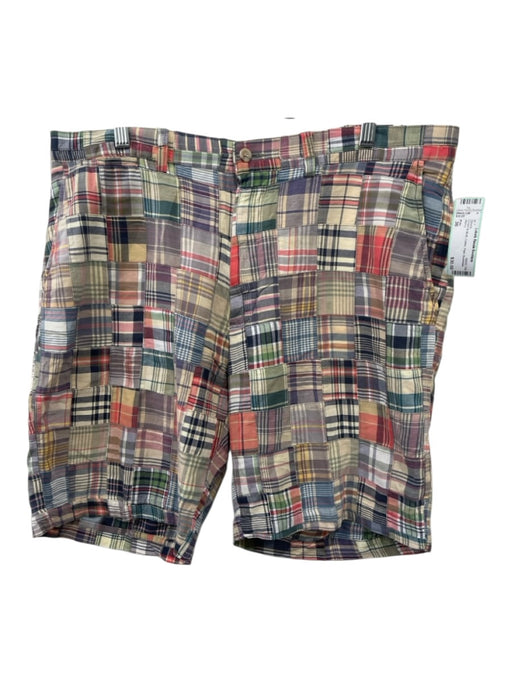 Polo Size 36 Green & Multi Cotton Plaid Men's Shorts Green & Multi / 36