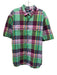 Polo Size XXL Green & Multi Cotton Solid Buttons Men's Short Sleeve Green & Multi / XXL
