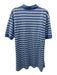 Ralph Lauren Size XL Blue & White Cotton Striped Polo Men's Short Sleeve Blue & White / XL