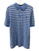 Ralph Lauren Size XL Blue & White Cotton Striped Polo Men's Short Sleeve Blue & White / XL