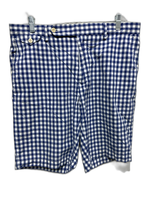Polo Size 34 Blue & White Cotton Gingham Khakis Men's Shorts Blue & White / 34