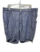 Polo Size Est 36 Blue Linen Solid Khaki Men's Shorts Blue / Est 36