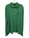Polo Size XL Green & White Cotton Striped Polo Men's Long Sleeve Shirt Green & White / XL