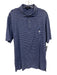Polo Size L Blue & White Cotton Striped Polo Men's Short Sleeve Blue & White / L