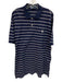 Polo Size XL Navy Blue & White Cotton Striped Polo Men's Short Sleeve Navy Blue & White / XL