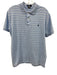 Polo Size L Blue & White Cotton Striped Polo Men's Short Sleeve Blue & White / L