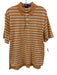 Polo Size M Orange & White Cotton Striped Polo Men's Short Sleeve Orange & White / M
