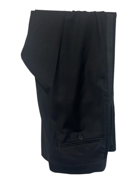 Balmain Vintage Black Wool Blend Solid Tuxedo Men's Suit Black / 41