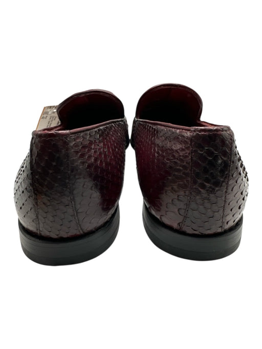 Vinci Shoe Size 42 Dark Red Snakeskin Solid Loafer Dress Men's Shoes Dark Red / 42