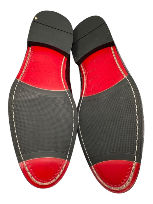 Vinci Shoe Size 42 Dark Red Snakeskin Solid Loafer Dress Men's Shoes Dark Red / 42