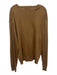 Polo Size XXL Dark Tan Cotton Solid V Neck Men's Sweater Dark Tan / XXL