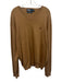 Polo Size XXL Dark Tan Cotton Solid V Neck Men's Sweater Dark Tan / XXL