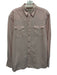 Polo Size L Pink Cotton Solid Button Up Western Men's Long Sleeve Shirt Pink / L