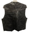 Force Size 44 Black Leather Solid Men's Vest Black / 44